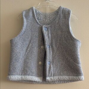 Uniqlo Blue Fuzzy Sleeveless Vest